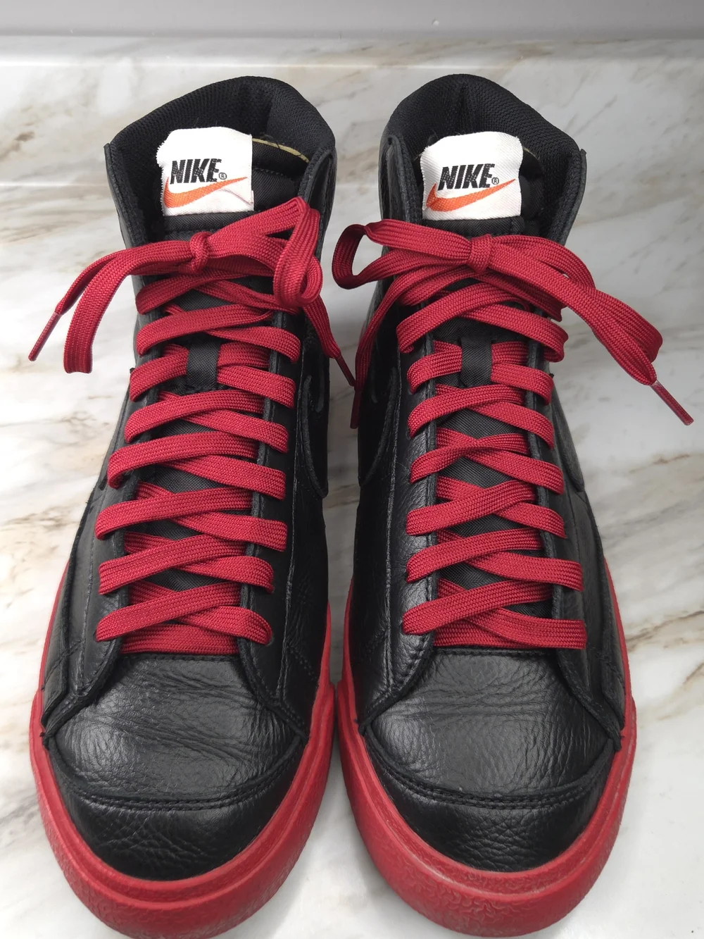 Nike Blazer Mid ’77 Black Red Leather Men’s Size 8 EU 41